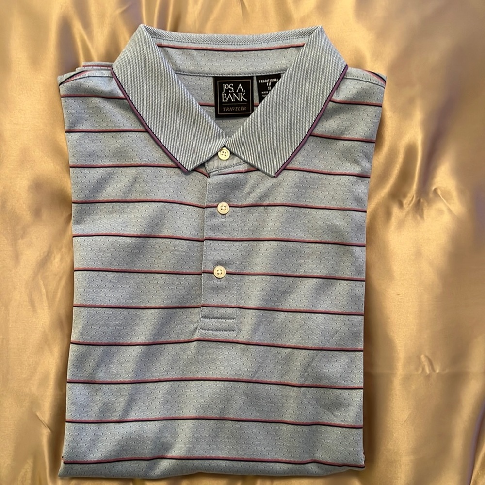Light blue, Jos. A. Bank polo